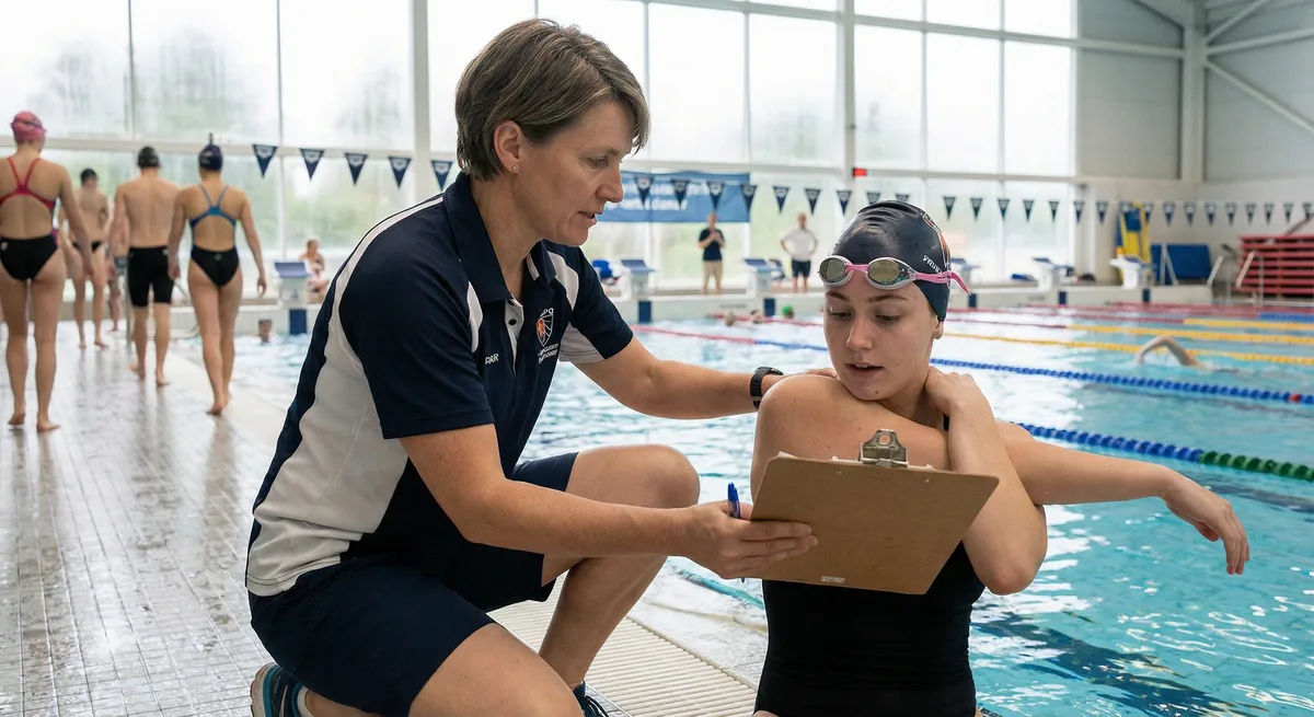 صورة توضيحية لتمارين القوة والتحمل في السباحة