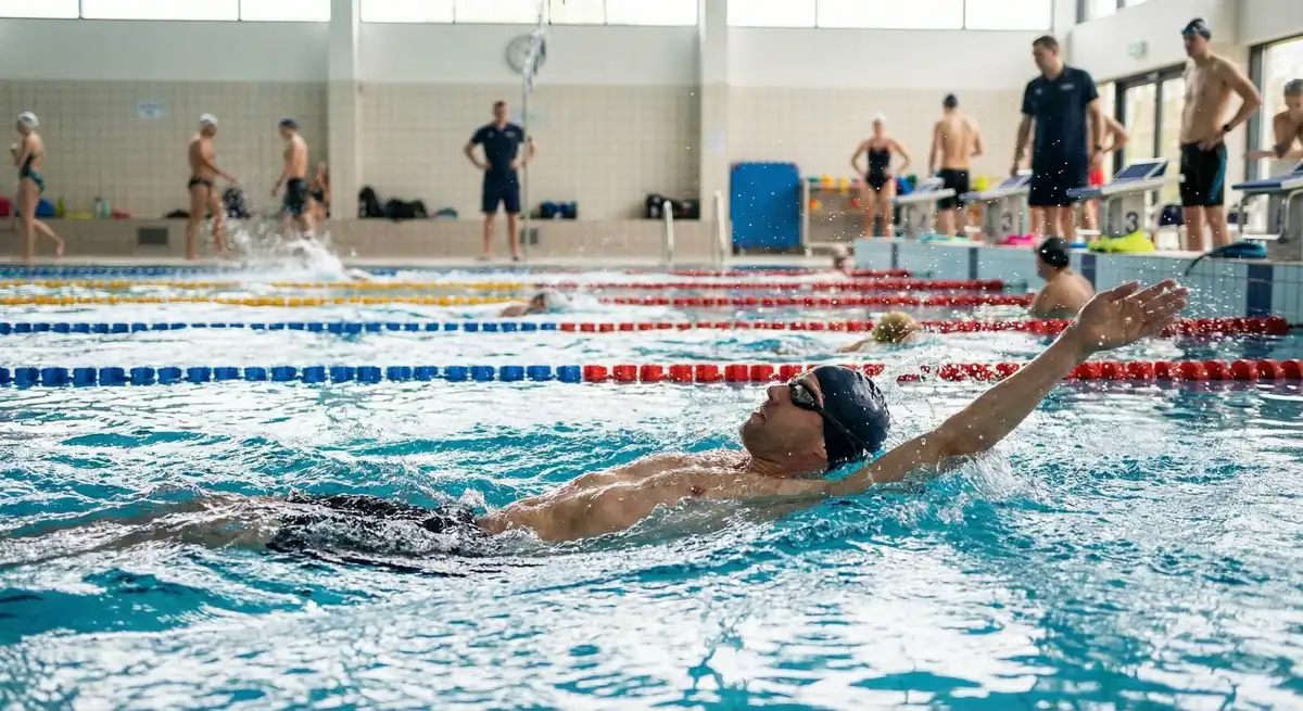 صورة توضح تمارين تطوير السرعة والرشاقة في حوض السباحة
